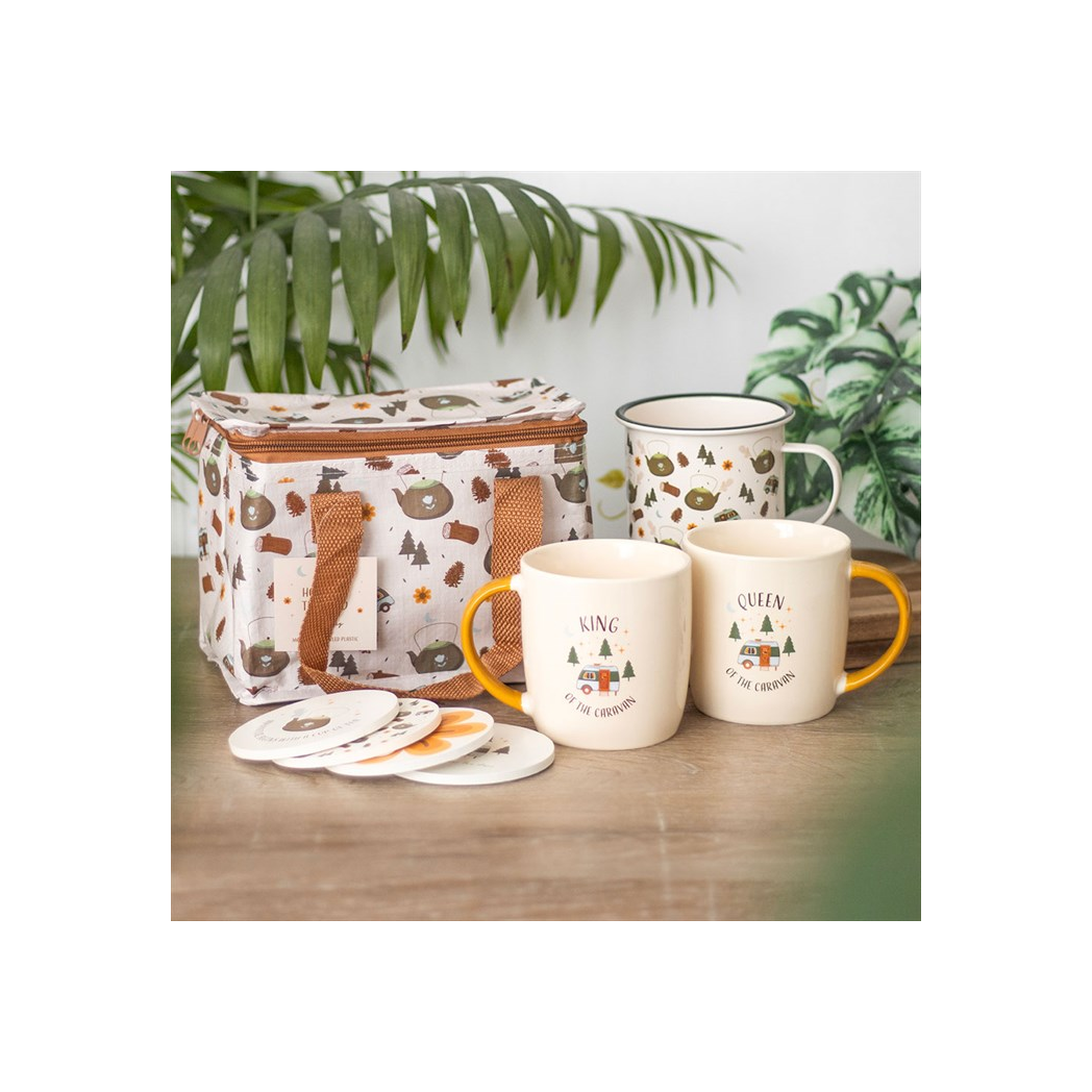 Camping Print Enamel Mug