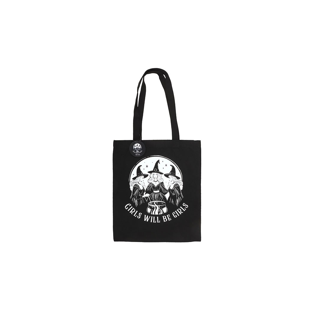 Girls Will Be Girls Witchy Polycotton Tote Bag