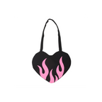 Burning Heart Satin Tote Bag