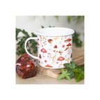 All Over Mushroom Print Enamel Mug