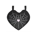 Spiderweb Heart Satin Tote Bag