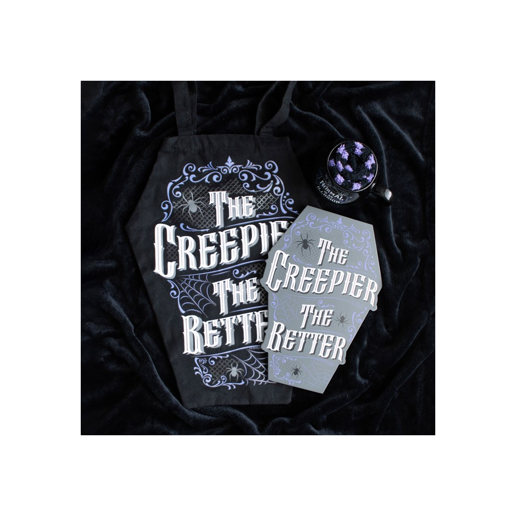 The Creepier the Better Coffin Shaped Tote Bag
