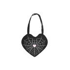 Spiderweb Heart Satin Tote Bag