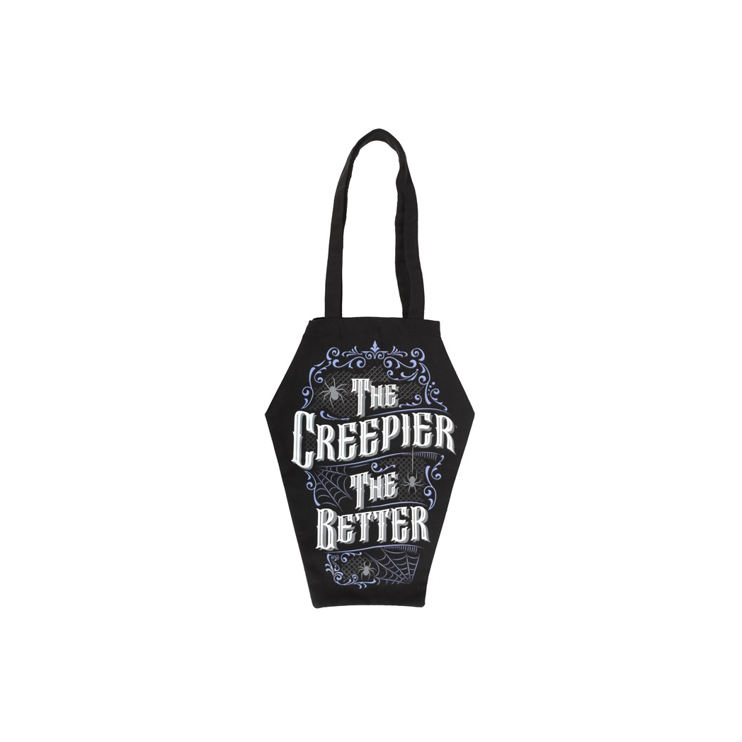The Creepier the Better Coffin Shaped Tote Bag