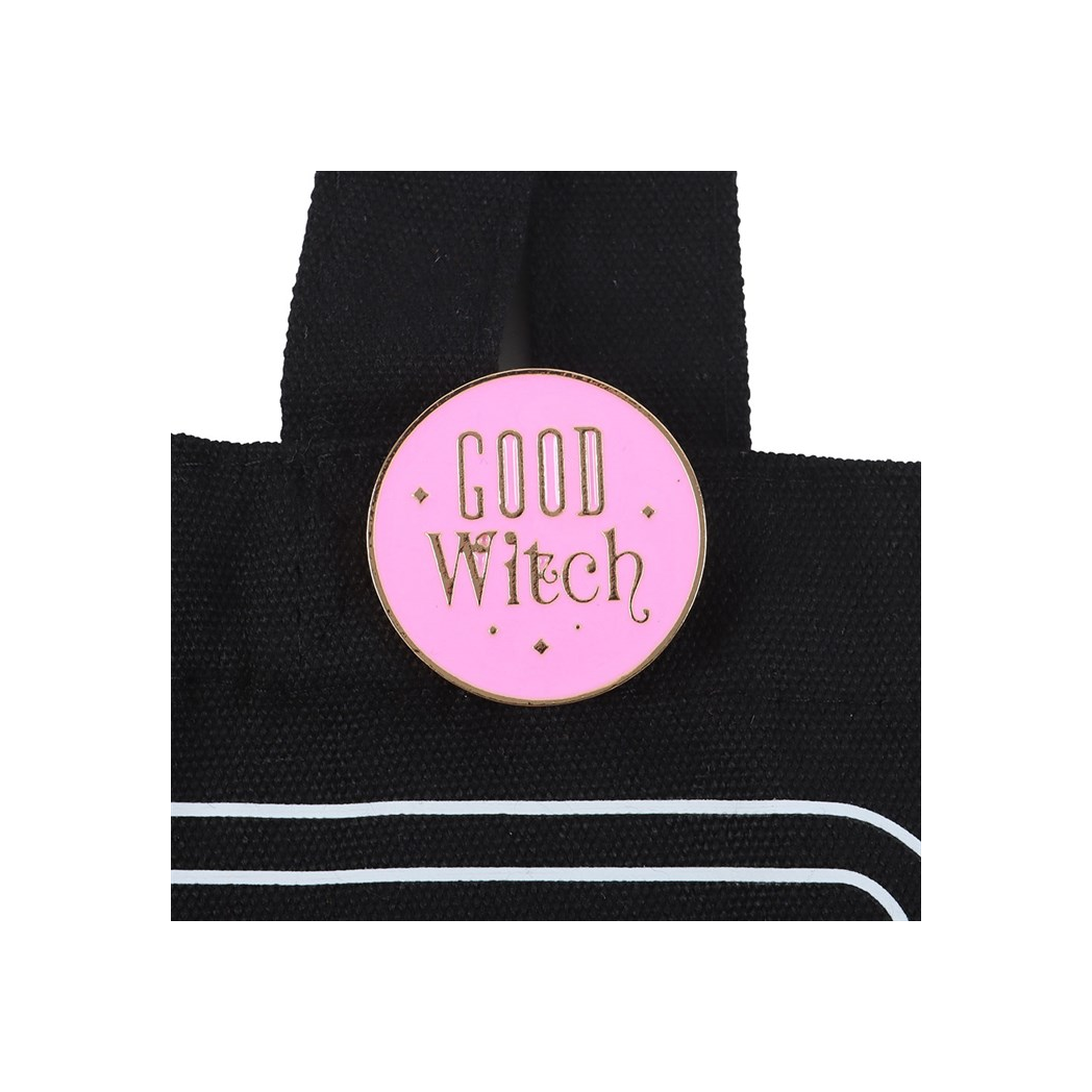 Good Witch Social Club Polycotton Tote Bag with Pin Badge