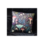 35cm Square Dark Forest Print Cushion