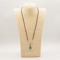 Cord Necklace Gemstone Pendant - Jade Turtle