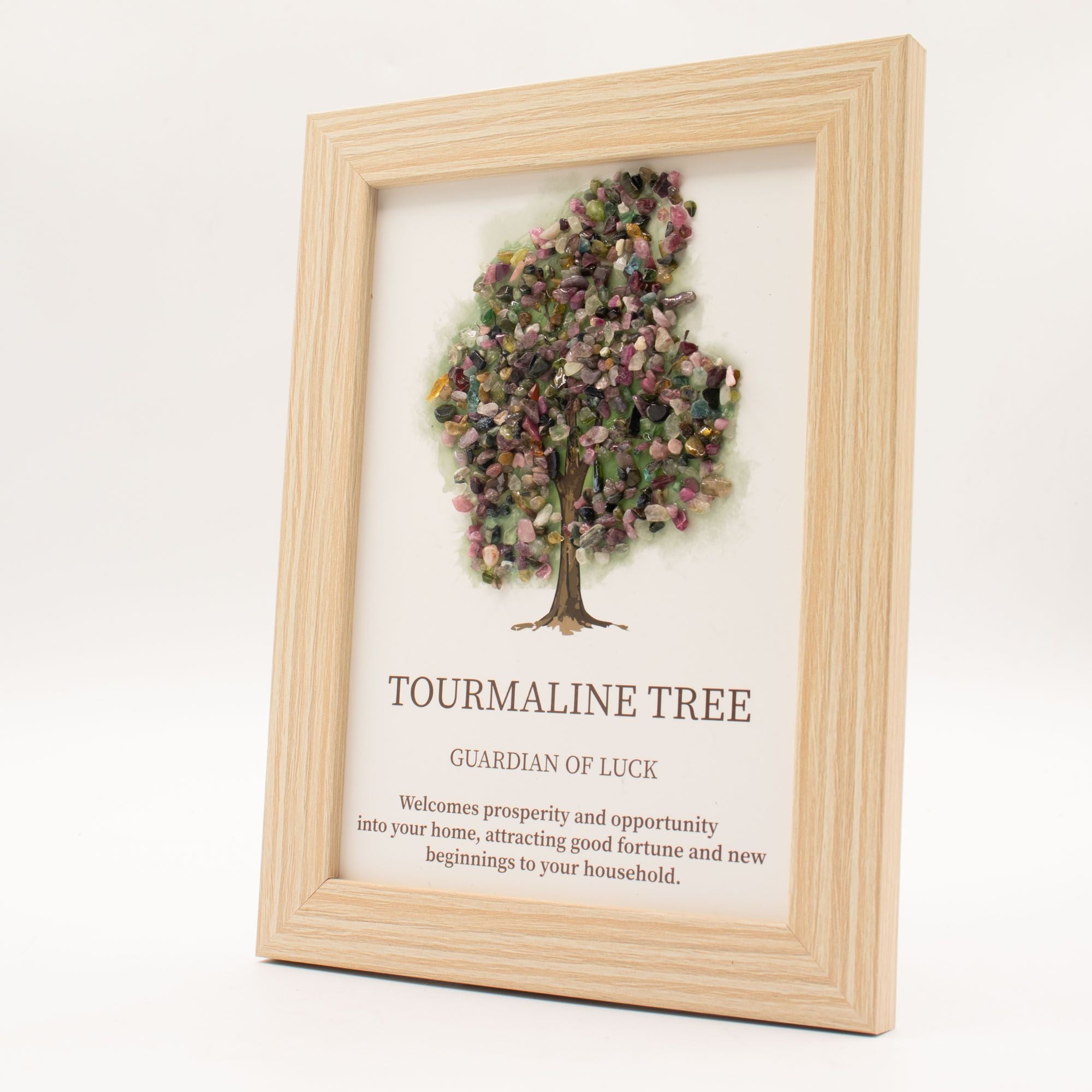 Gemstone Picture - Tree of Life - Toruraline (20x14.7x1cm)
