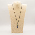 Cord Necklace Gemstone Pendant - Sodalite Mushroom