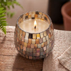 Medium Glass Jar Candles - Amber Mosaic