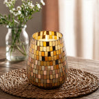 Tall Glass Jar Candles - Amber Mosaic