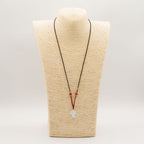 Cord Necklace Gemstone Pendant - Opalite Angel