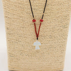 Cord Necklace Gemstone Pendant - Opalite Angel