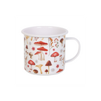 All Over Mushroom Print Enamel Mug