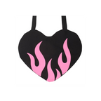 Burning Heart Satin Tote Bag